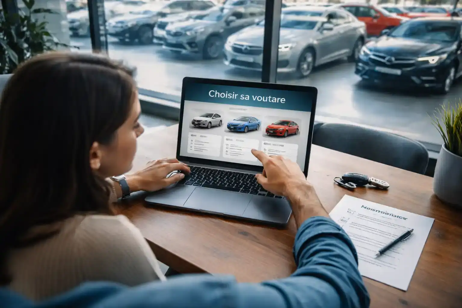 simulateur pour choisir sa voiture, couple en concession