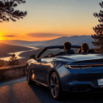 cabriolet electrique moderne belvedere coucher de soleil