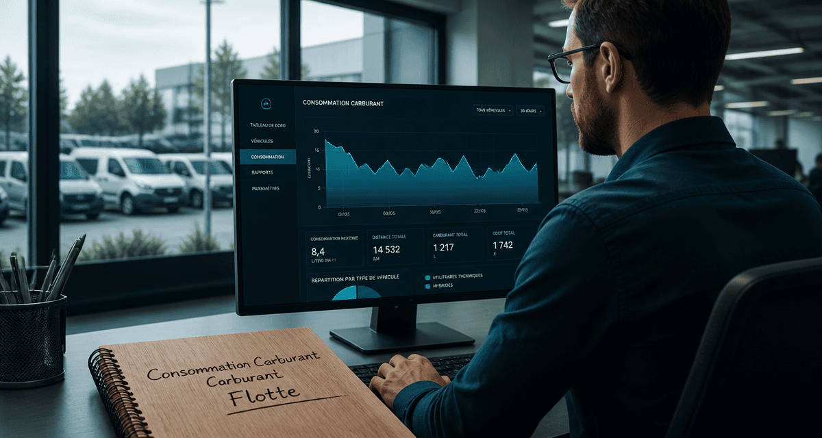 Consommation carburant flotte graphique gestionnaire