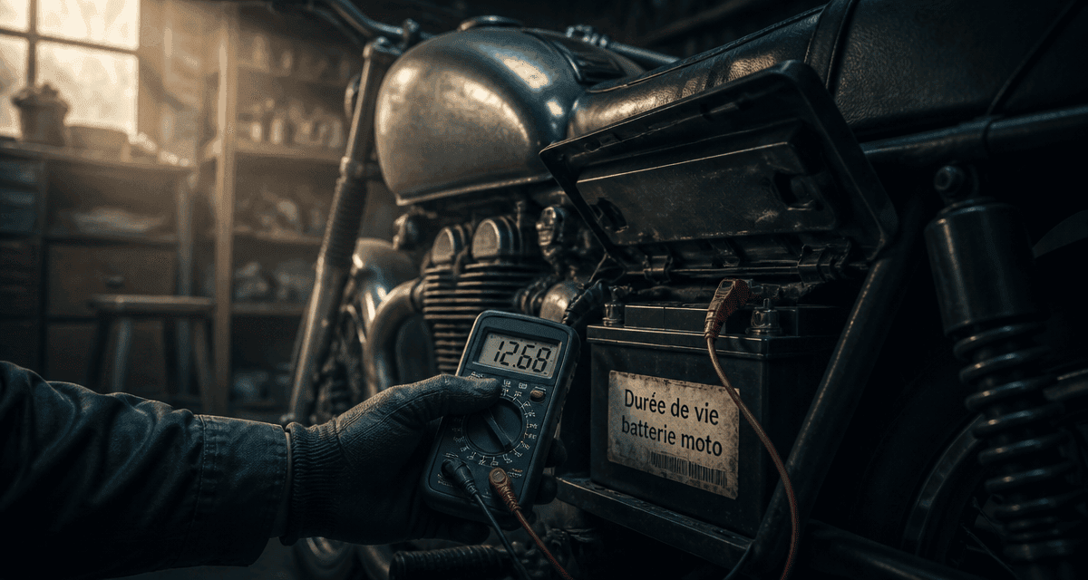 durée de vie batterie moto voltmètre garage