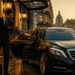 location nantes voiture luxe berline noire devant hotel