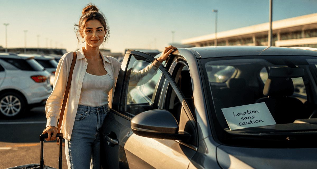 Location voiture particulier sans caution femme valise