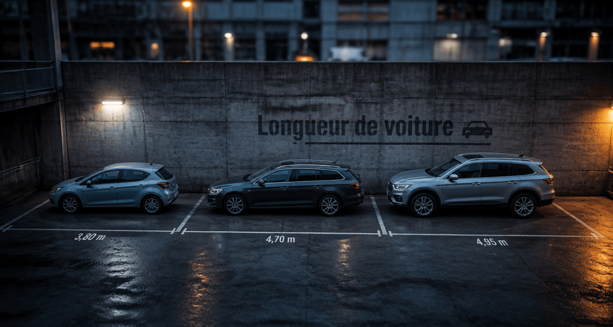longueur voiture citadine berline SUV parking