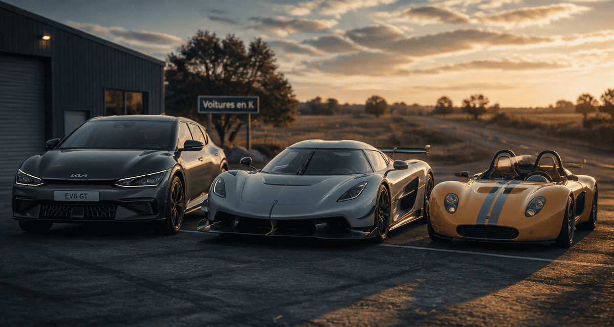marque de voiture en k kia koenigsegg kaipan alignées