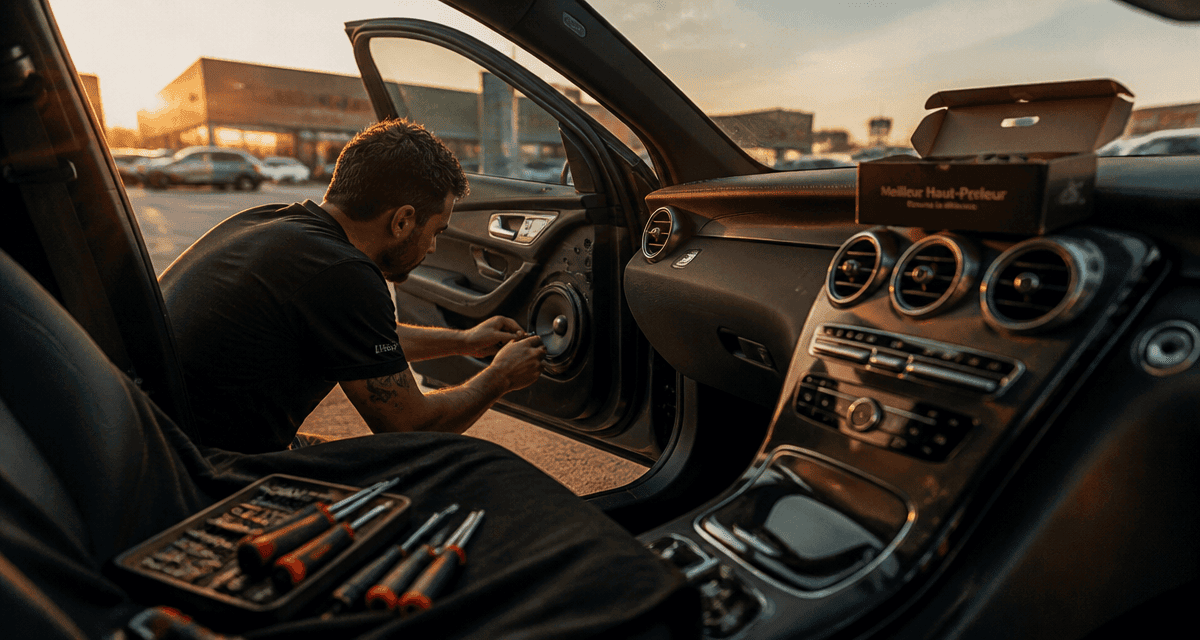 meilleur haut parleur pour voiture installé dans portière