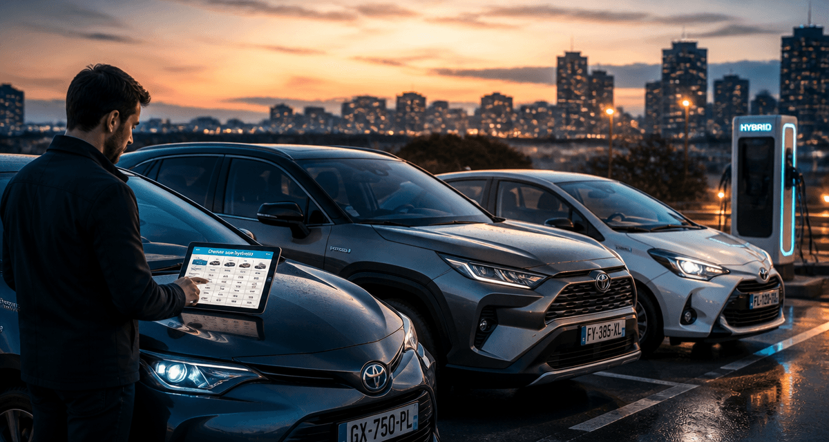 meilleure voiture hybride trois modèles parking