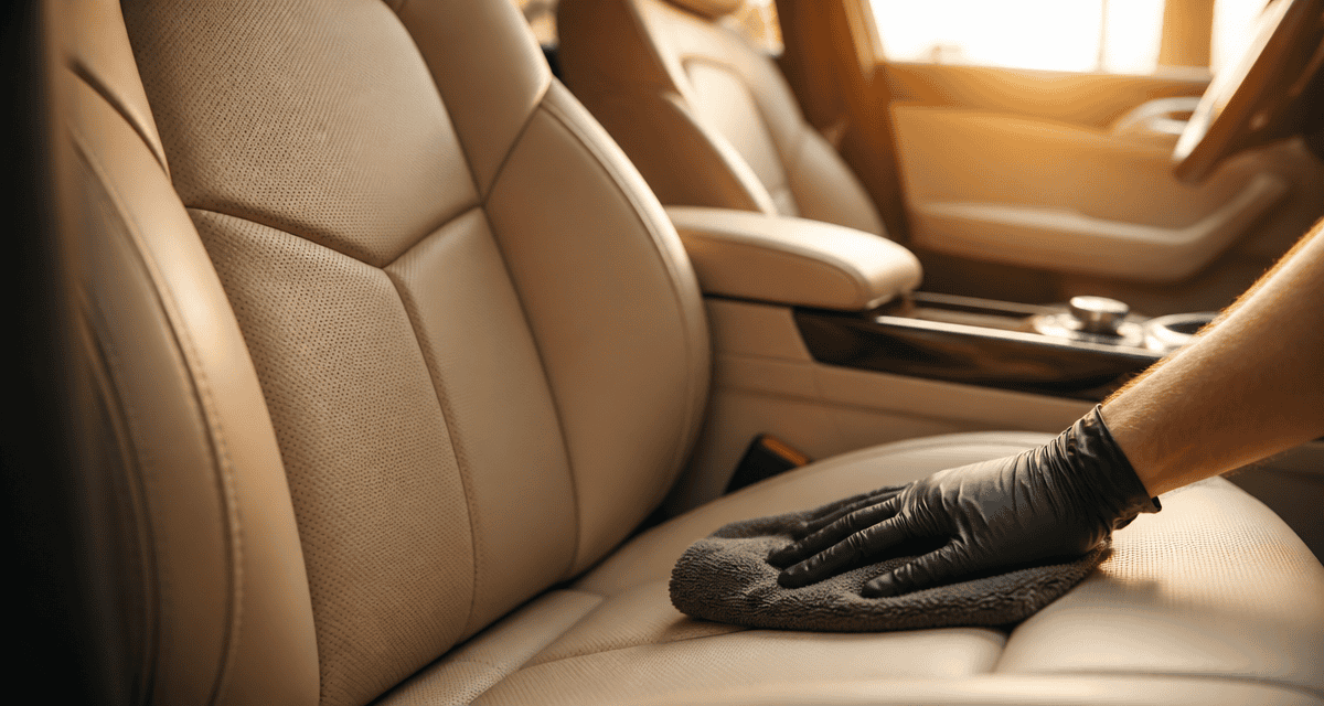 nettoyage du cuir beige voiture sellerie
