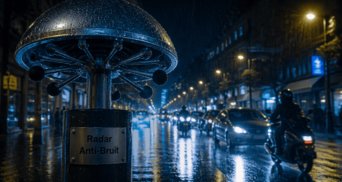 radar anti bruit urbain sous la pluie