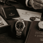rolex la moins cher sur table en bois