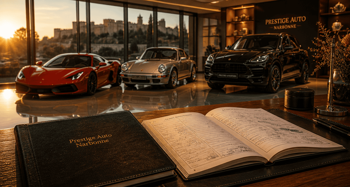 showroom prestige auto narbonne avec voitures de luxe
