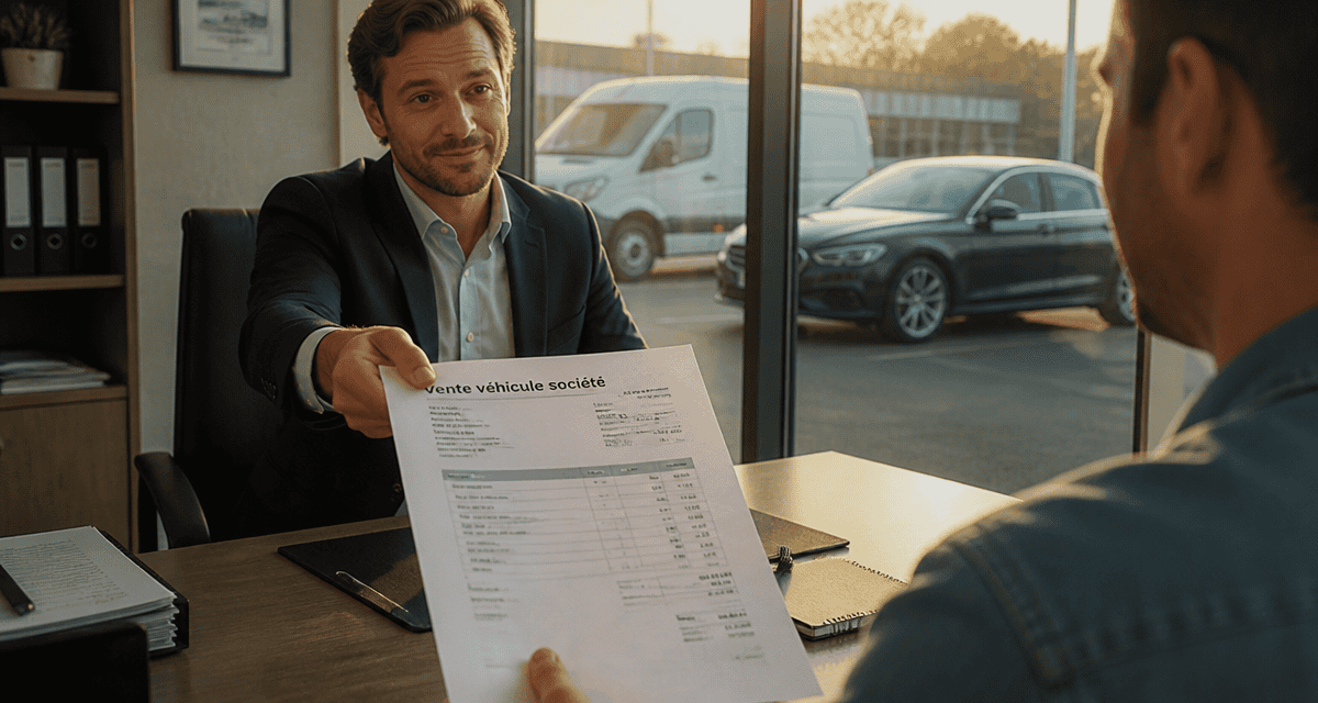 vente véhicule société à particulier tva facture