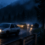 voiture initiale d ae86 rx7 dérive montagne