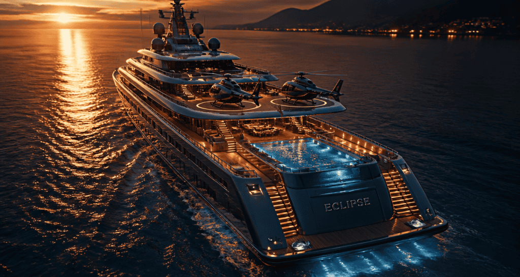 yacht le plus cher du monde Eclipse sur la mer