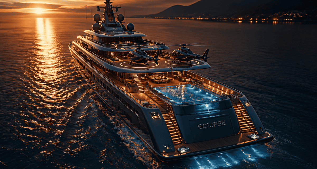 yacht le plus cher du monde Eclipse sur la mer