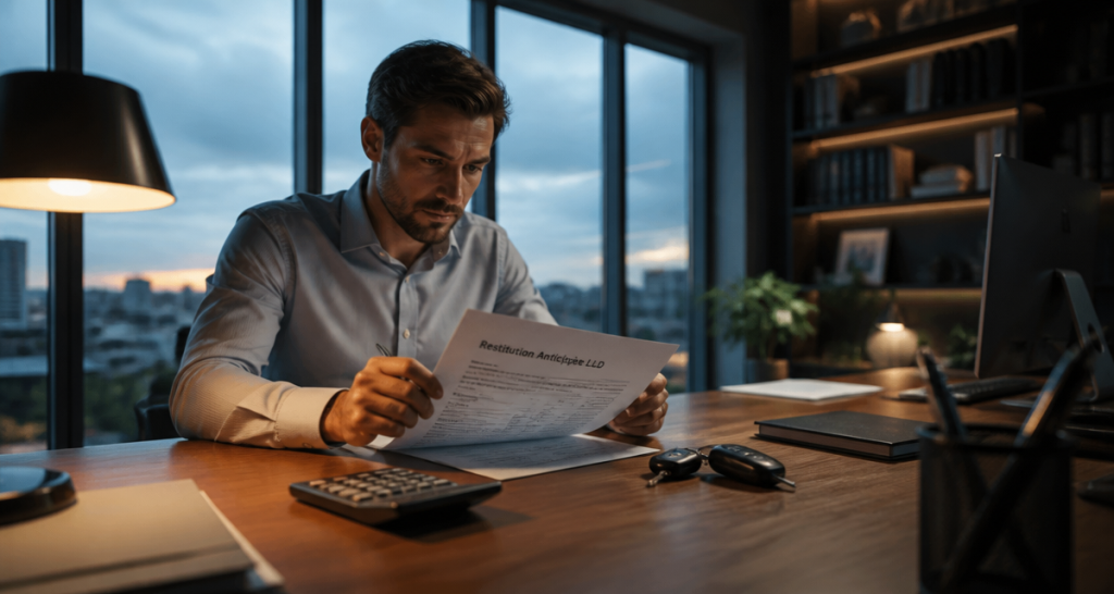 calcul restitution anticipée lld contrat homme