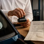 Controle technique pour voiture neuve : vignette fraîche sur pare-brise