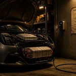 Fonctionnement voiture hybride et recharge : batterie et moteur, câble de charge