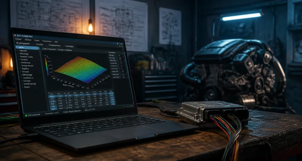 logiciel reprogrammation moteur sur ECU en atelier