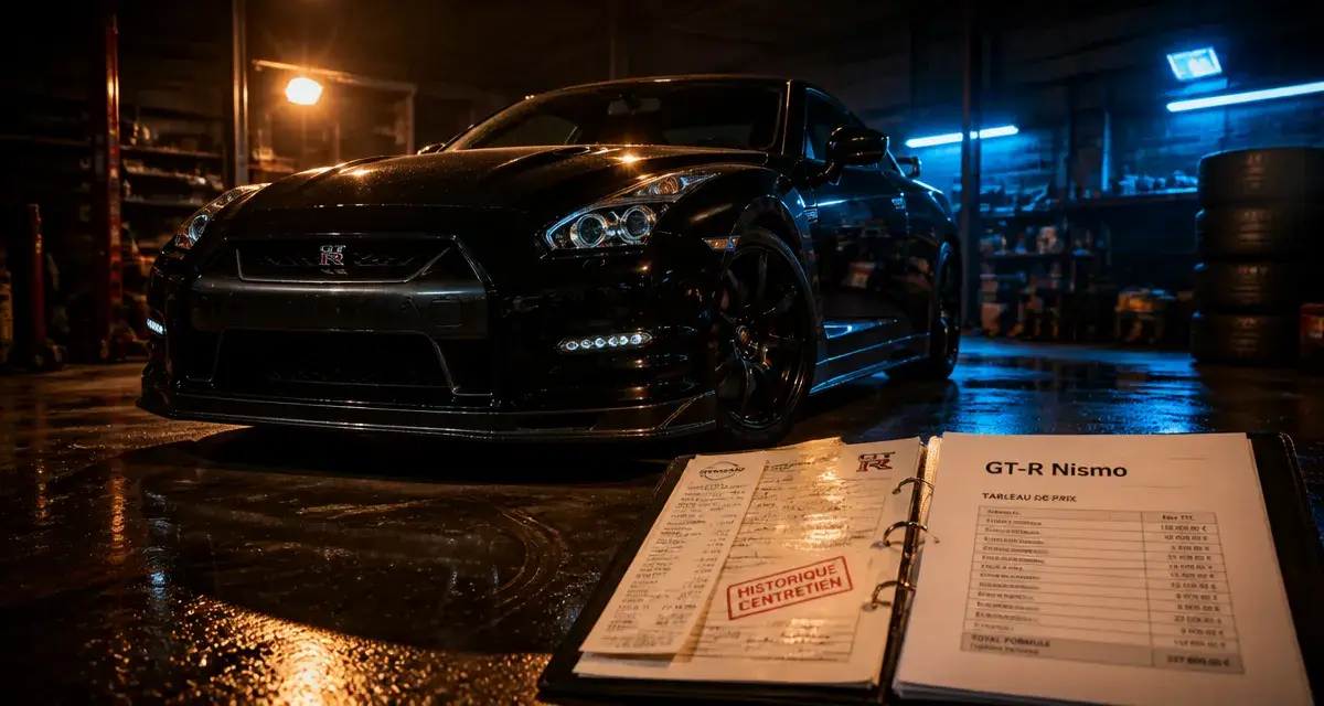 Prix gtr nissan : Nissan GT-R en garage, budget maîtrisé