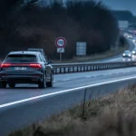 Vitesse minimum sur autoroute à droite : véhicules sur voie et glissière