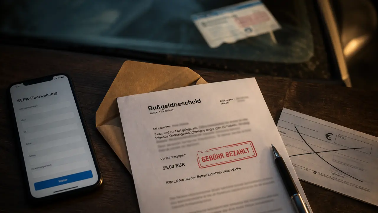Amende en allemagne pour un français : Bußgeldbescheid allemand
