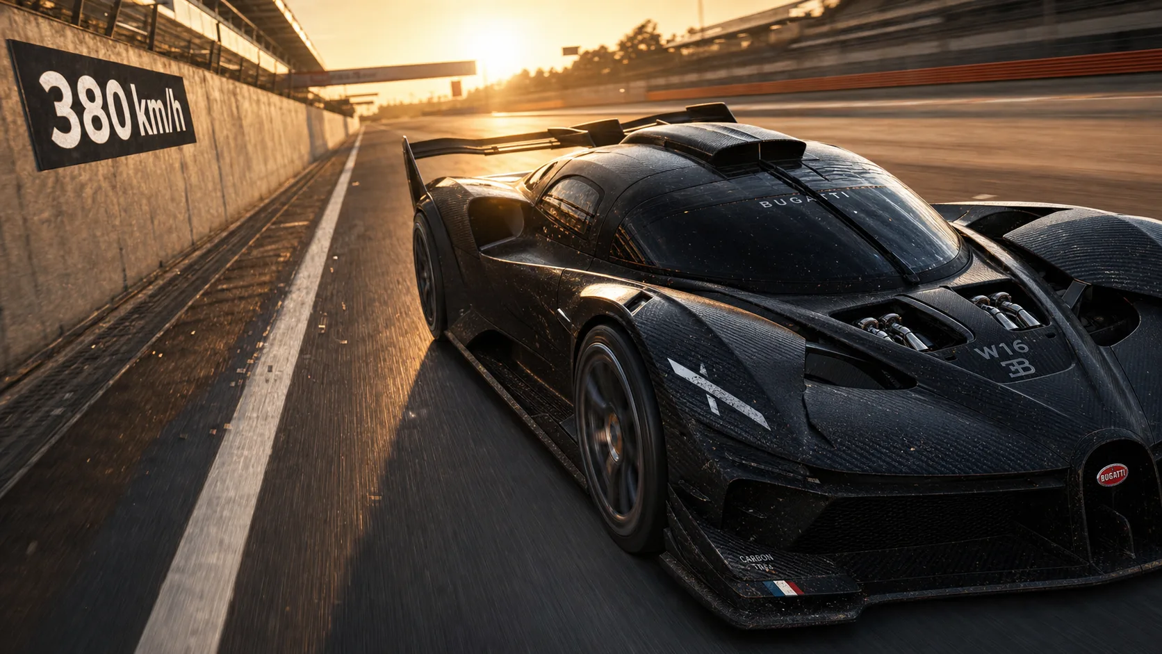 Bugatti Bolide vitesse max 380 km/h sur piste