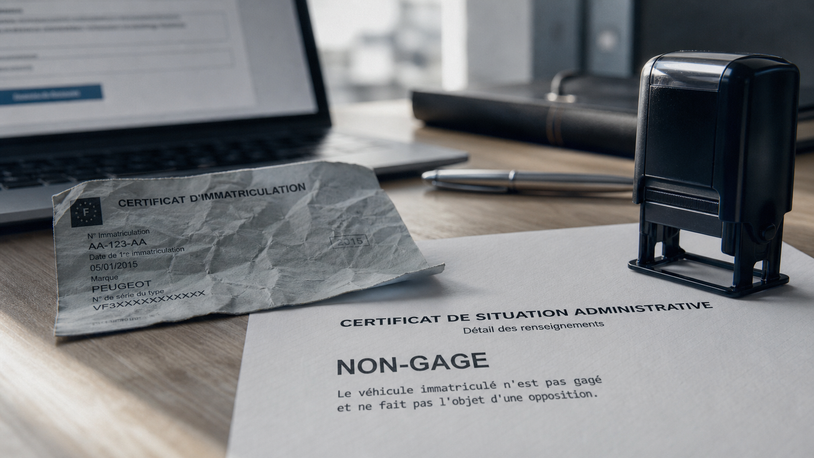 Comment savoir si ma voiture est gagée : certificat non-gagé