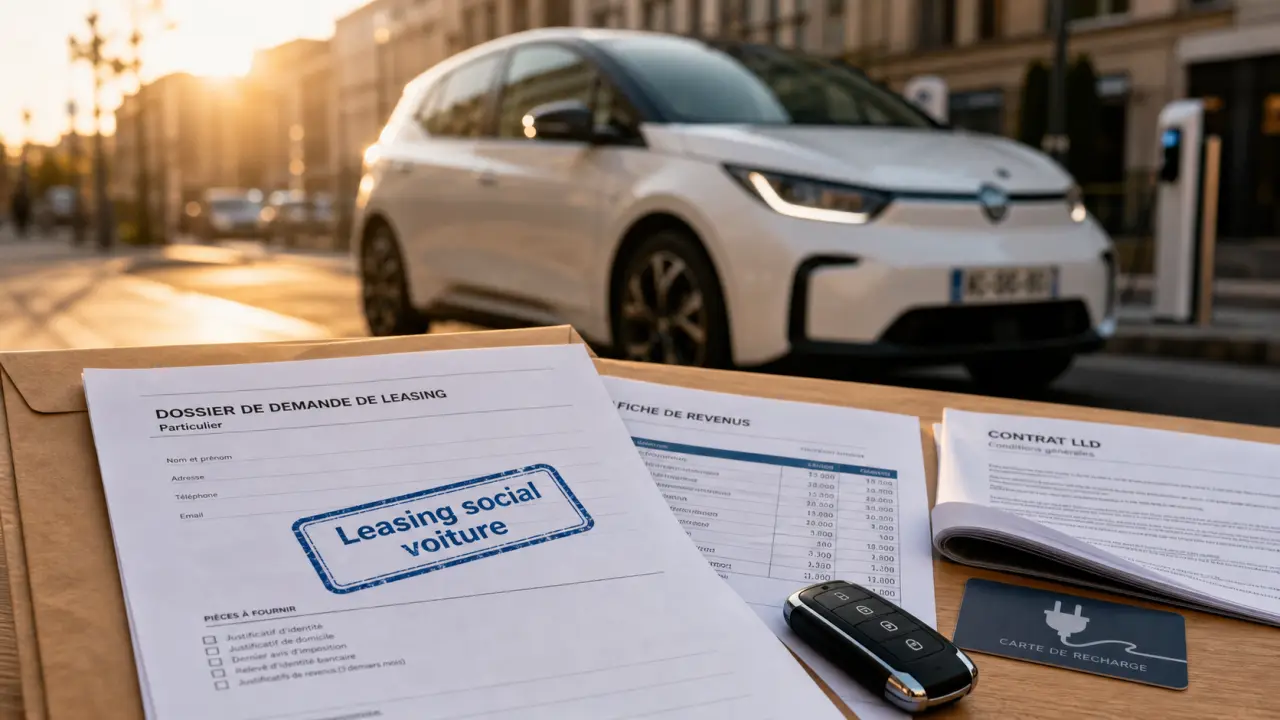 Leasing social voiture : dossier et contrat LLD, clé et carte de recharge
