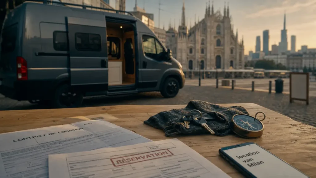 Van, fourgon ou camping-car à Milan : prix, accès et départ vers les lacs italiens