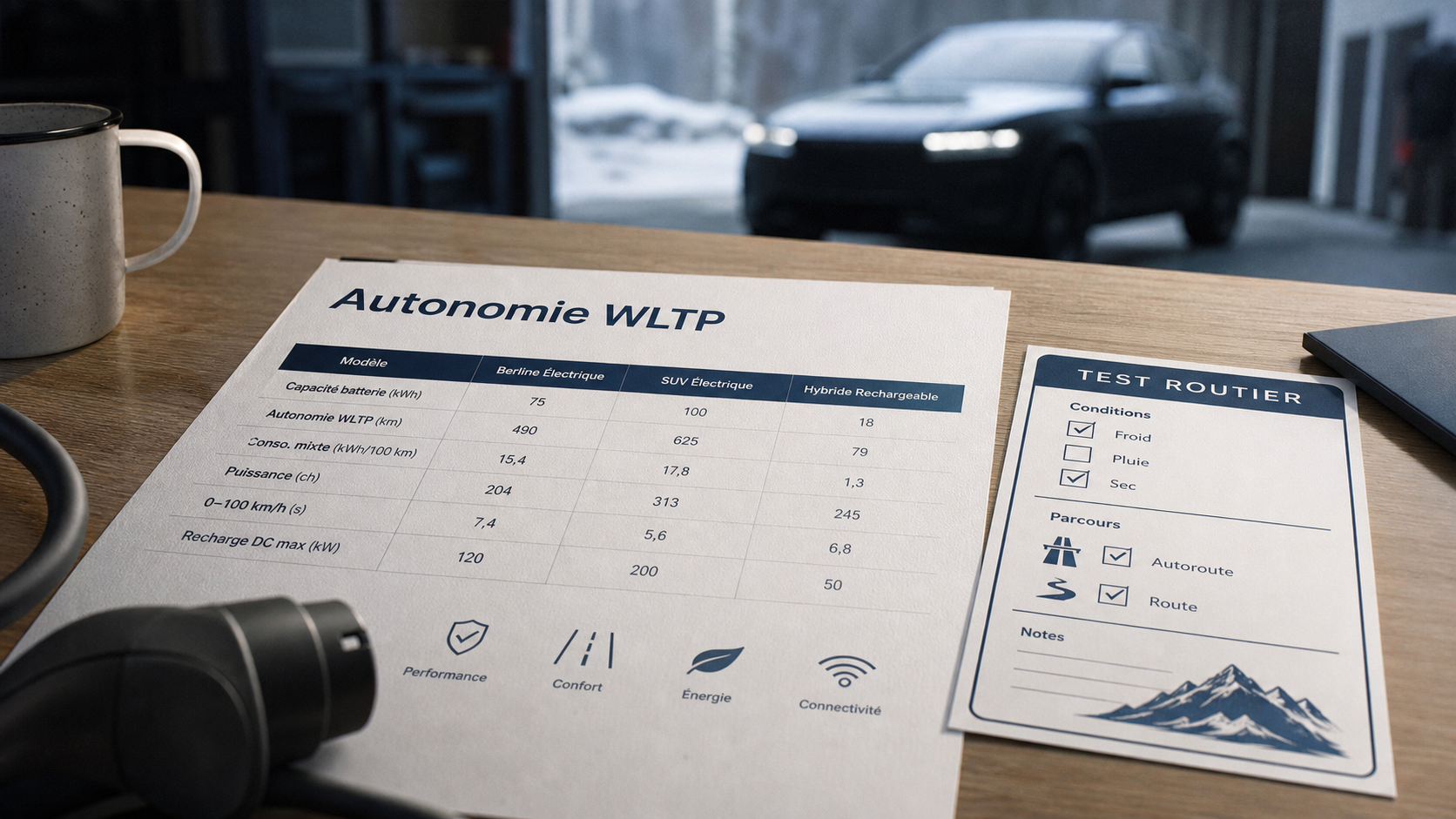 Tableau autonomie voiture électrique WLTP, usage réel et écarts à surveiller