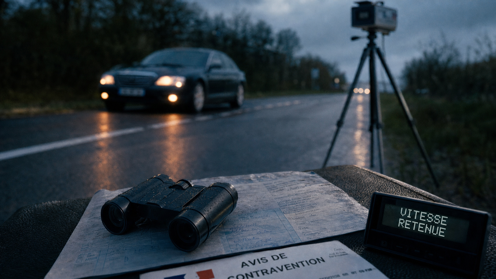 Tolérance radars mobiles : vitesse retenue affichée