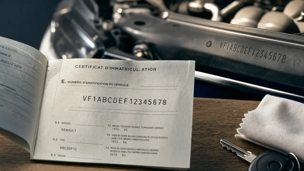 vin carte grise, numéro 17 caractères net sur la carte grise