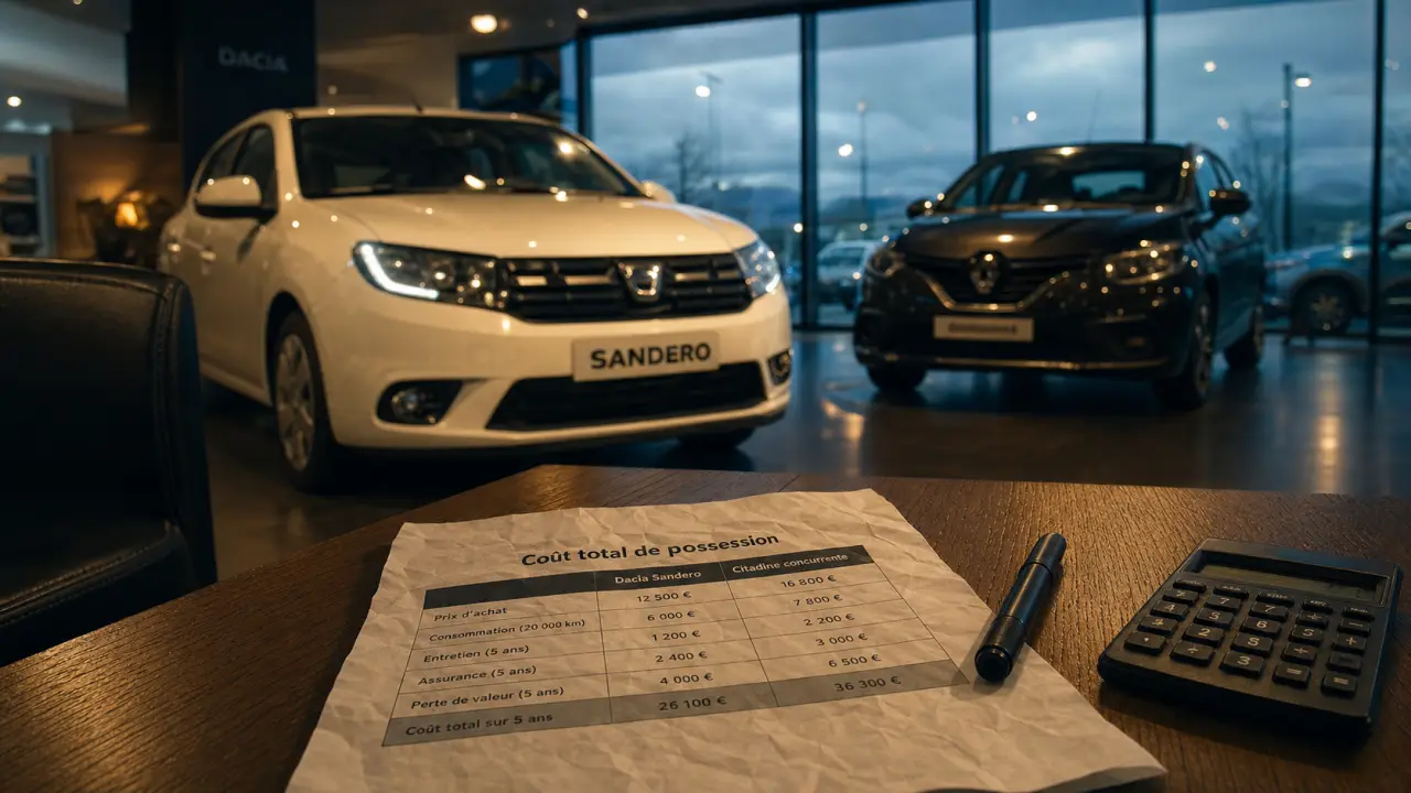 Voiture neuve la moins chère 2024 : Dacia Sandero et coûts à vérifier en concession