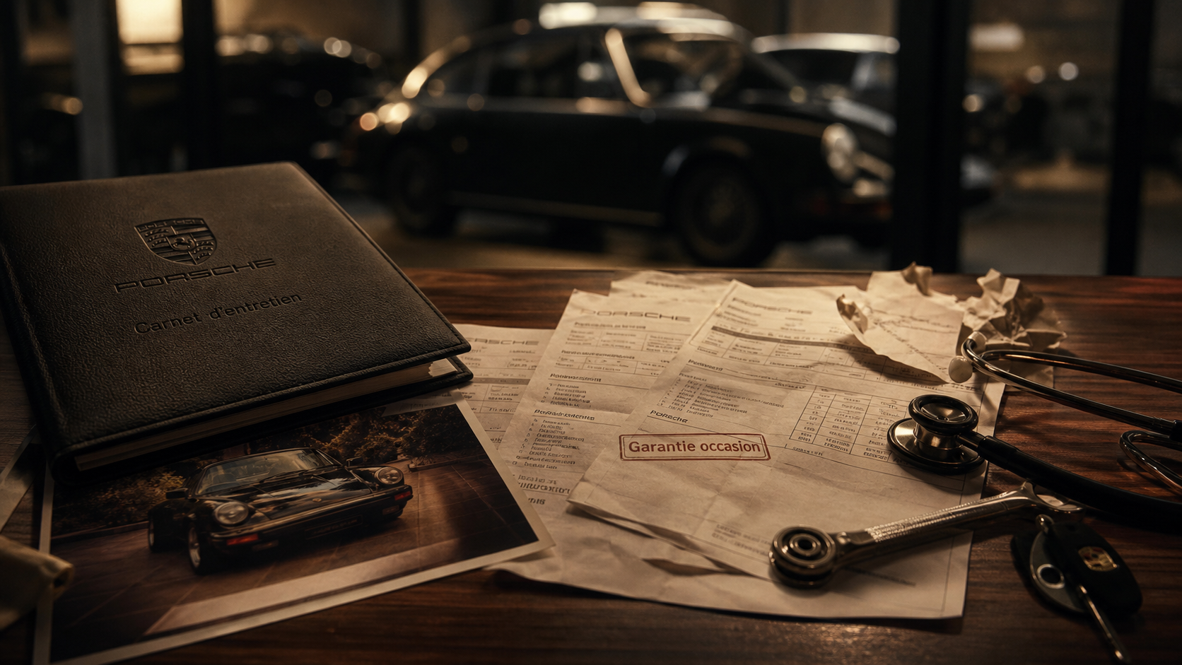 Voiture porsche occasion : carnet d’entretien et garantie en contrôle achat