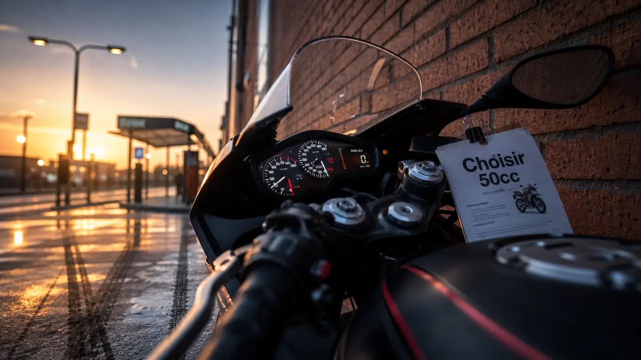 Moto sportive 50cc à boîte : permis AM, critères, compteurs et levier d’embrayage