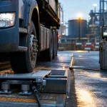 Pesage poids lourds sur pèse-essieux