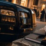 Rolls royce mariage, chauffeur luxe devant un château