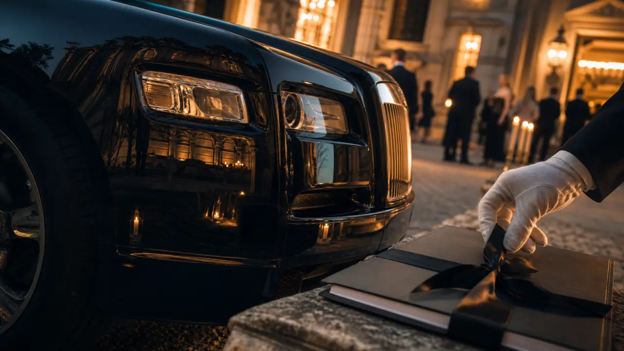 Rolls royce mariage, chauffeur luxe devant un château