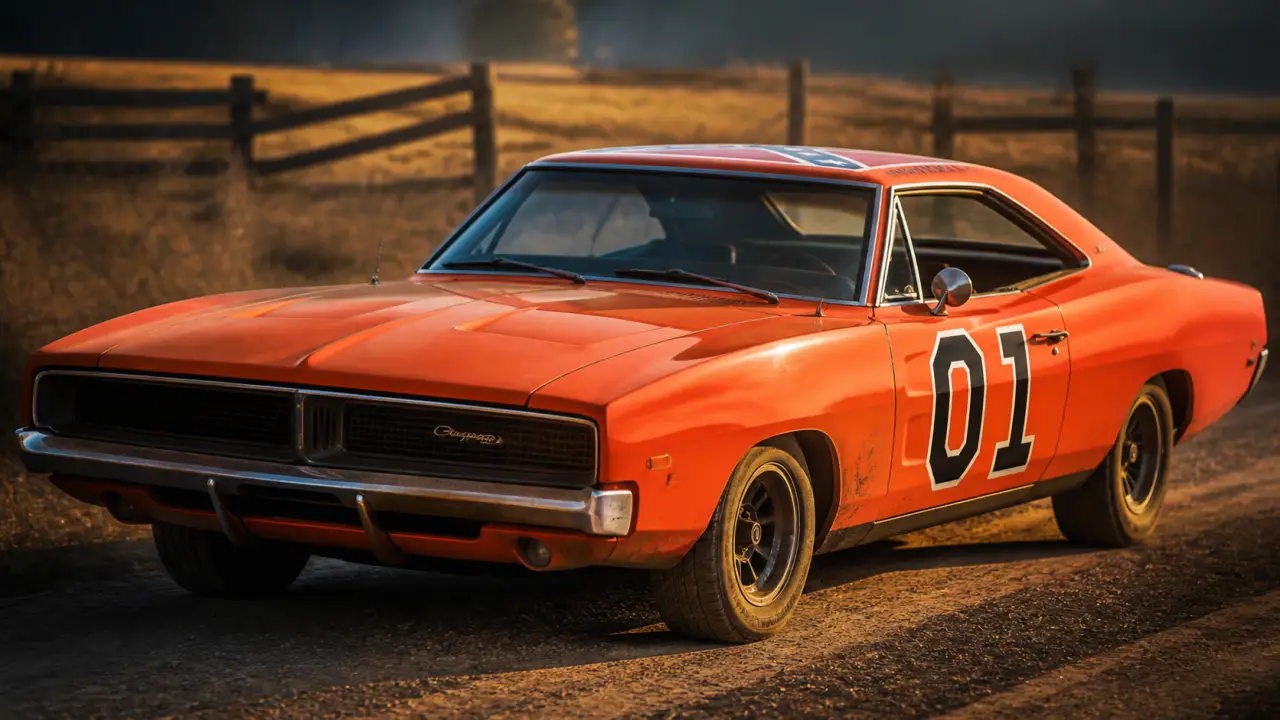 Shérif fais moi peur voiture : Dodge Charger 1969 orange General Lee