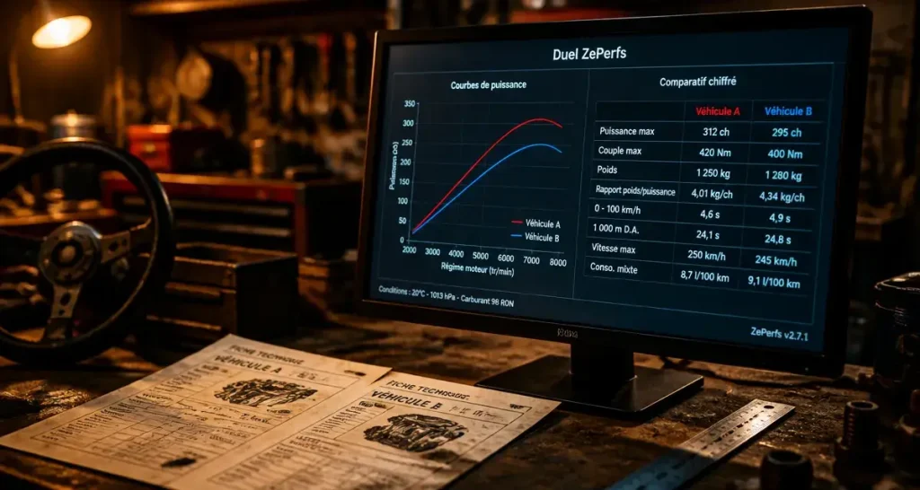 Duel ZePerfs : 1,28 million de données pour comparer vos véhicules en toute objectivité