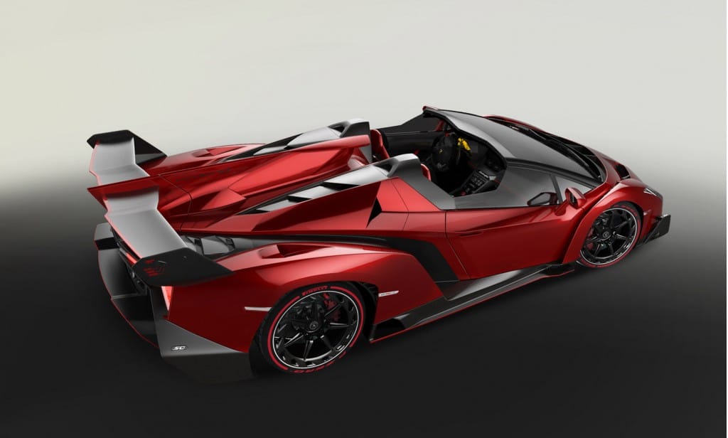 Lamborghini Veneno Roadster vu de dessus